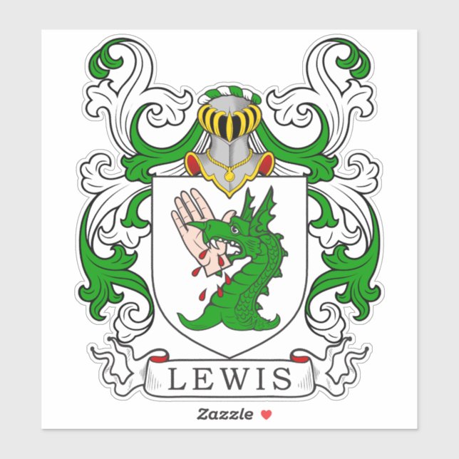 Lewis Family Crest Sticker (Sheet)