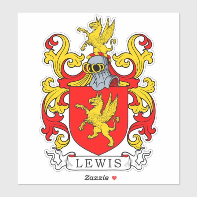 Lewis Family Crest Sticker (Sheet)