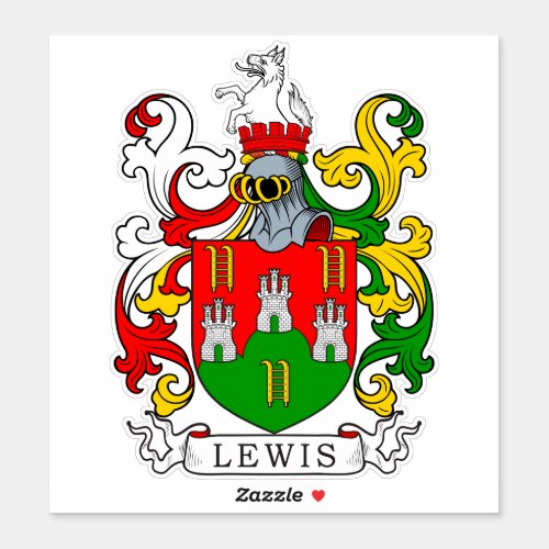 Lewis Family Crest Sticker