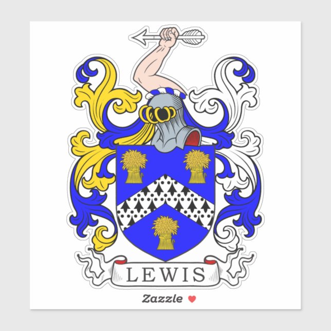Lewis Family Crest Sticker (Sheet)