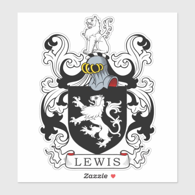 Lewis Family Crest Sticker (Sheet)