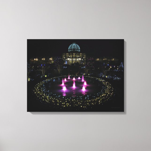 Lewis Ginter Botanical Garden Lights. Canvas (Front)