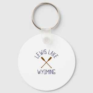Lewis Lake Wyoming Outdoors Vintage 1 Keychain