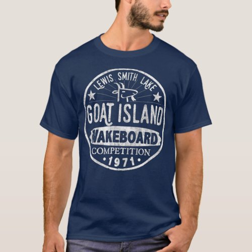 Lewis Smith Lake Alabama Goat Island Wakeboard T_Shirt