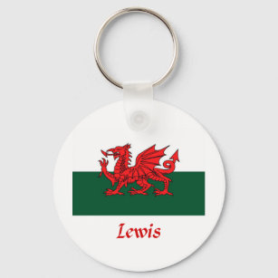Lewis Welsh Flag Keychain