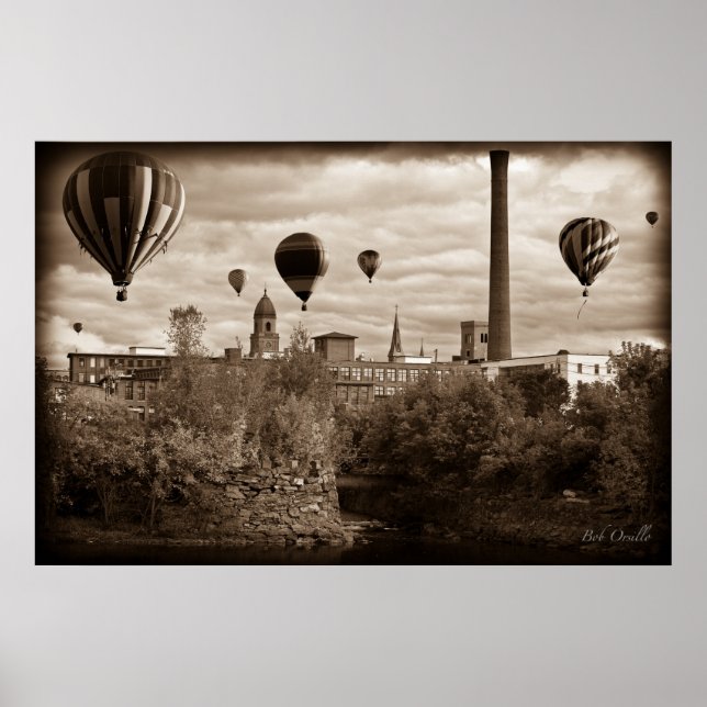 Lewiston Maine Hot Air Balloons Poster (Front)