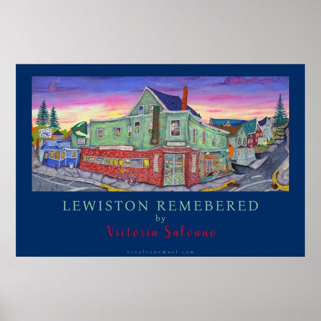 Lewiston maine remembered poster (Front)