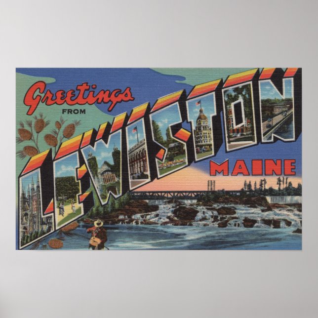 Lewiston, Maine (River Scene) Poster (Front)