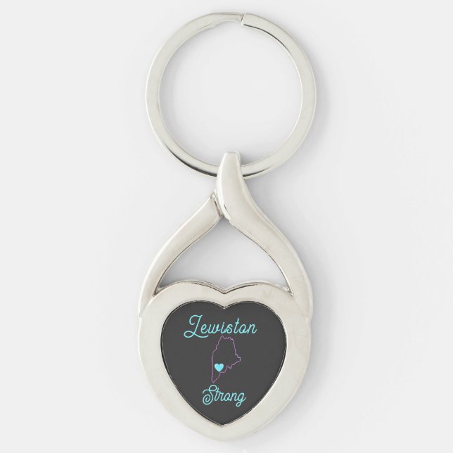 Lewiston Strong Metal Keychain (Front)