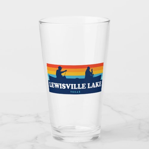 Lewisville Lake Texas Canoe Glass