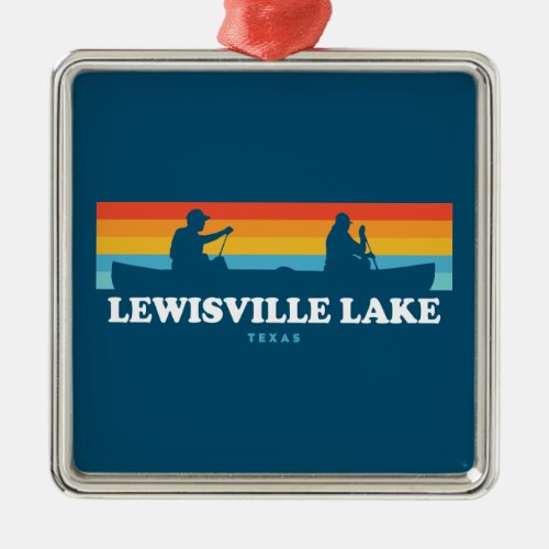 Lewisville Lake Texas Canoe Metal Ornament