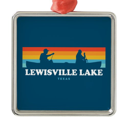 Lewisville Lake Texas Canoe Metal Ornament