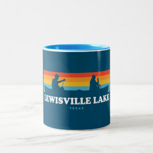 Lewisville Lake Texas Canoe Two-Tone Coffee Mug