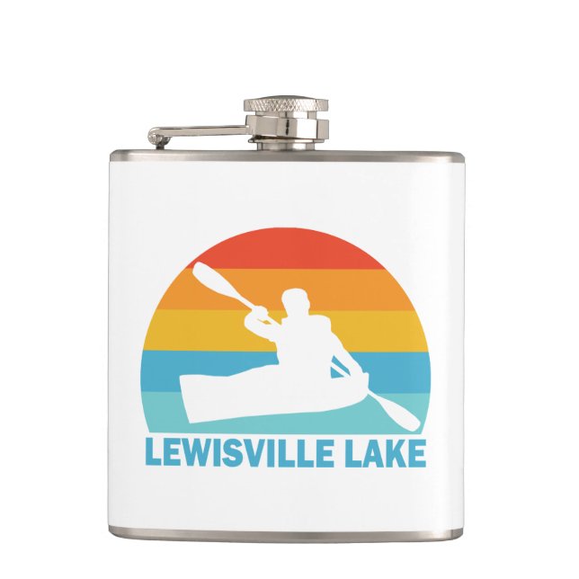 Lewisville Lake Texas Kayak Flask (Front)