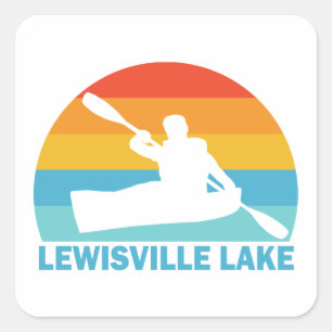 Lewisville Lake Texas Kayak Square Sticker