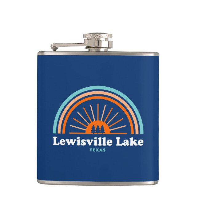 Lewisville Lake Texas Rainbow Flask (Front)