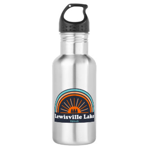 Lewisville Lake Texas Rainbow Stainless Steel Water Bottle