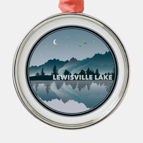Lewisville Lake Texas Reflection Metal Ornament
