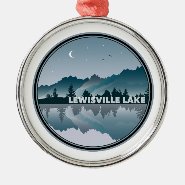 Lewisville Lake Texas Reflection Metal Ornament (Front)