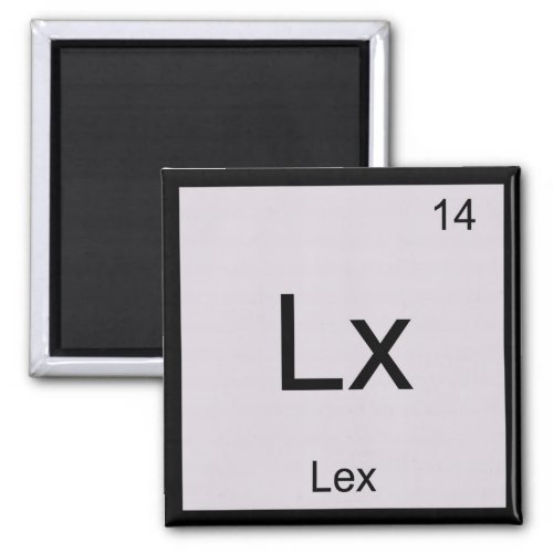 Lex Name Chemistry Element Periodic Table Magnet