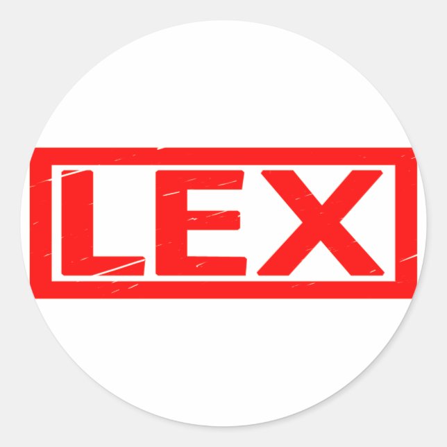 Lex Stamp Classic Round Sticker (Front)
