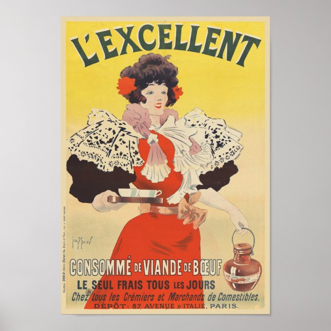 L'Excellent France Vintage 1895 Poster (Front)