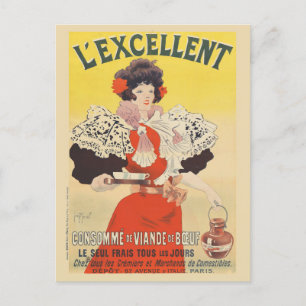 L'Excellent France Vintage 1895 Poster Postcard