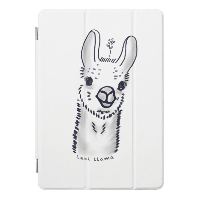 Lexi llama cute iPad pro cover (Front)