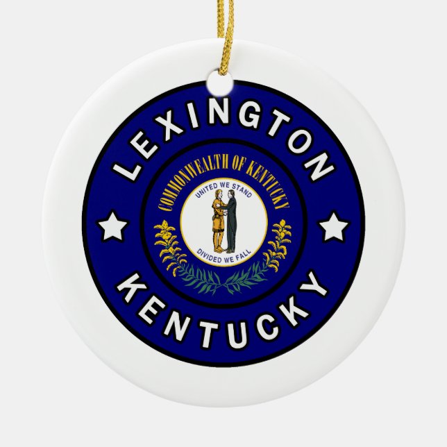 Lexington Kentucky Ceramic Ornament (Front)