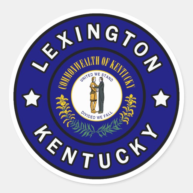 Lexington Kentucky Classic Round Sticker (Front)