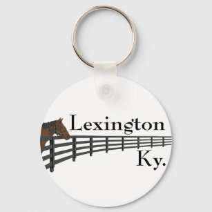 Lexington Kentucky Horse and Fence Keychain