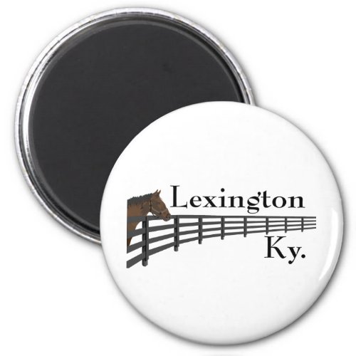 Lexington Kentucky Horse and Fence Magnet
