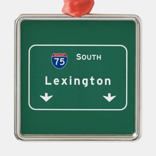 Lexington Kentucky ky Interstate Highway Freeway  Metal Ornament