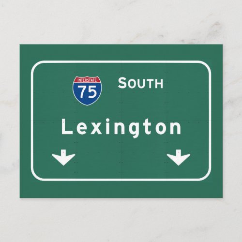 Lexington Kentucky ky Interstate Highway Freeway  Postcard