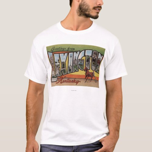 Lexington Kentucky _ Large Letter Scenes T_Shirt