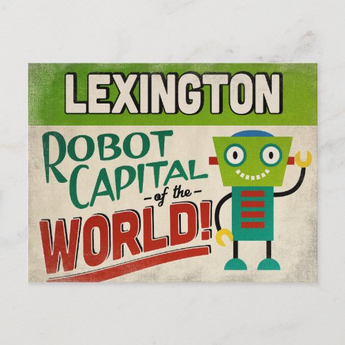 Lexington Kentucky Robot _ Funny Vintage Postcard