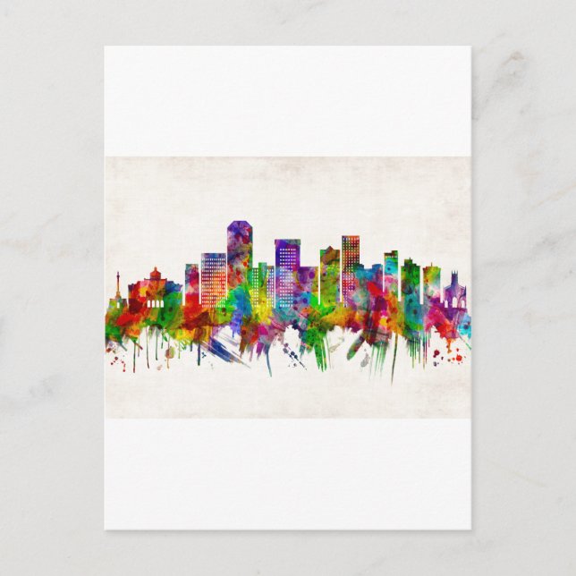 Lexington Kentucky Skyline Invitation Postcard (Front)