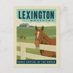 Lexington, KY   Horse Capital of the World Postcard
