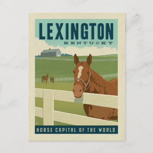 Lexington KY  Horse Capital of the World Postcard