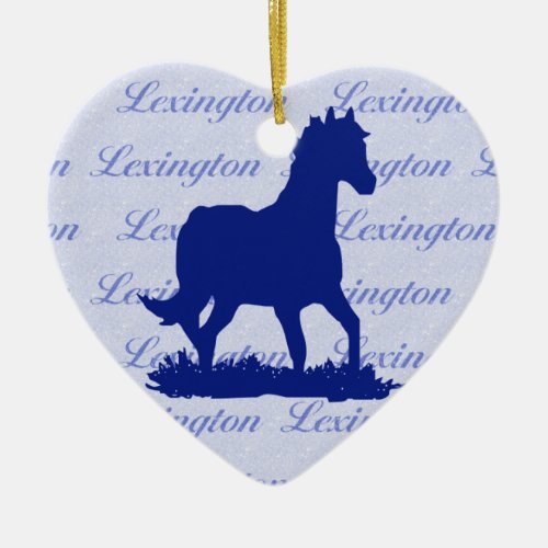 Lexington KY Horse Christmas Ornament