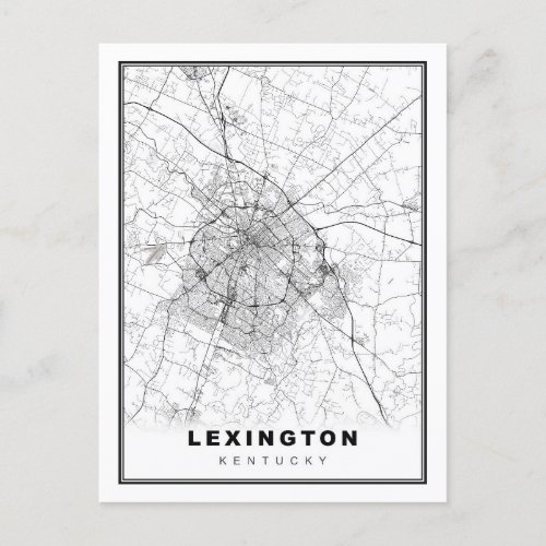 Lexington Map Postcard