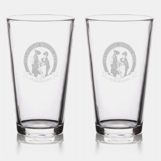 Lexington Minute Men Etched Glassware