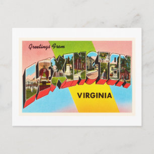 Lexington Virginia VA Old Vintage Travel Postcard- Postcard
