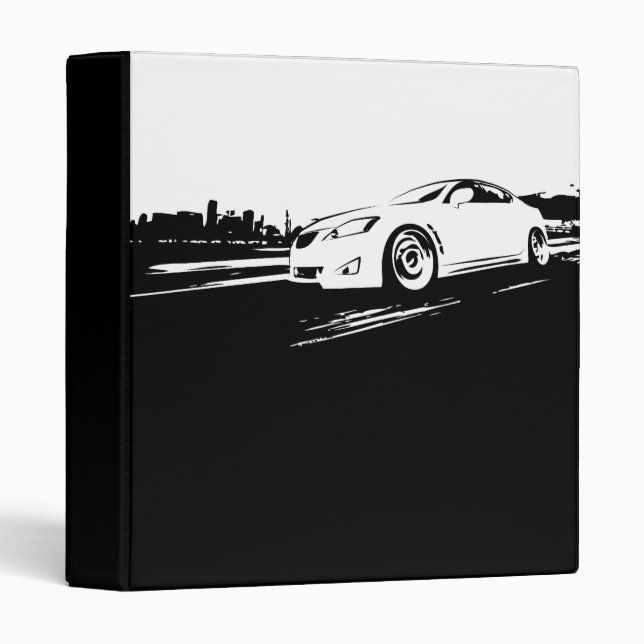 Lexus IS350 Silver Silhouette Binder (Front/Spine)