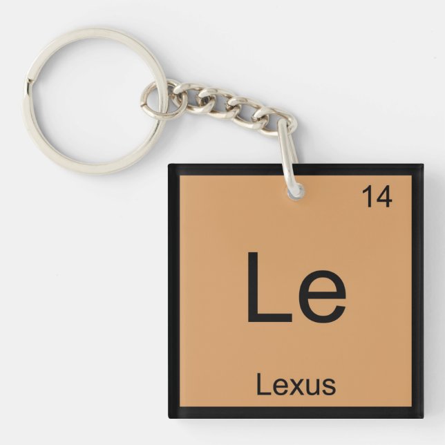 Lexus  Name Chemistry Element Periodic Table Keychain (Front)