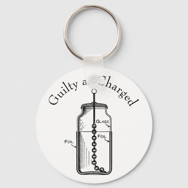 Leyden Jar Guilty as Charged Keychain (Front)