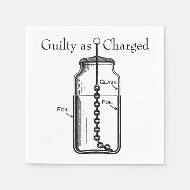 Leyden Jar Guilty as Charged Napkins (Front)