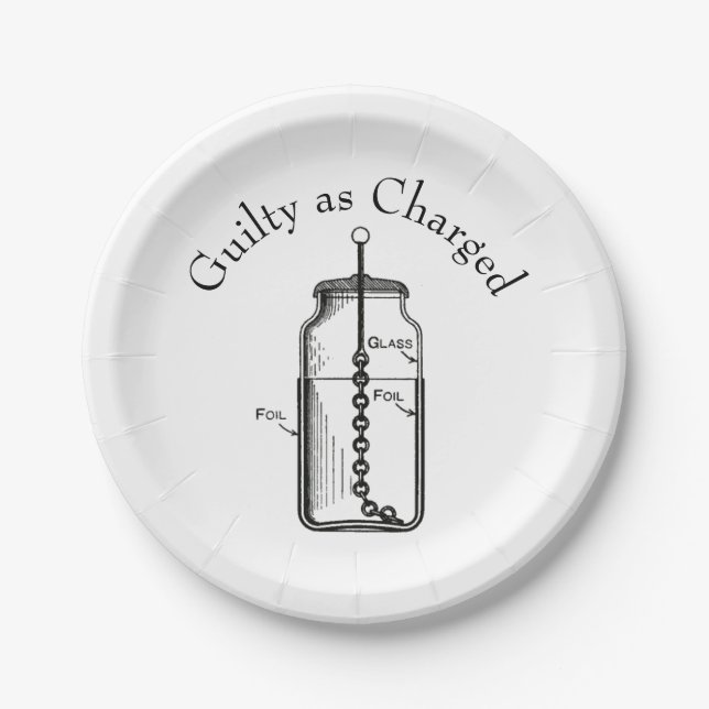 Leyden Jar Guilty as Charged Paper Plates (Front)