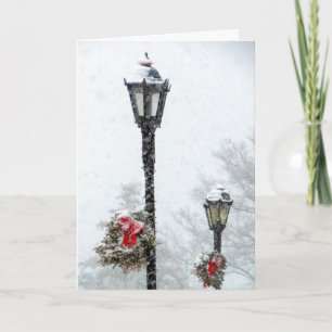 Leyden St lamp posts Card