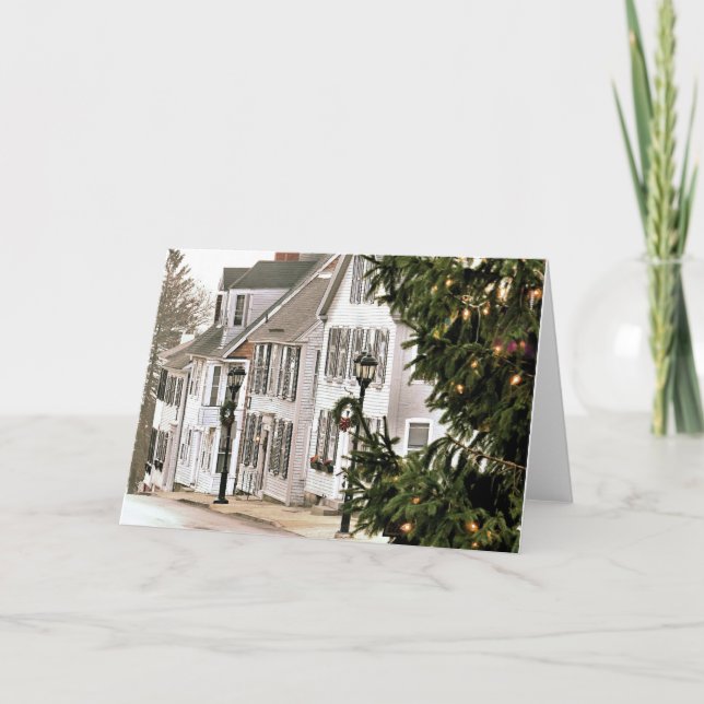 Leyden Street Plymouth, MA Holiday Card (Front)